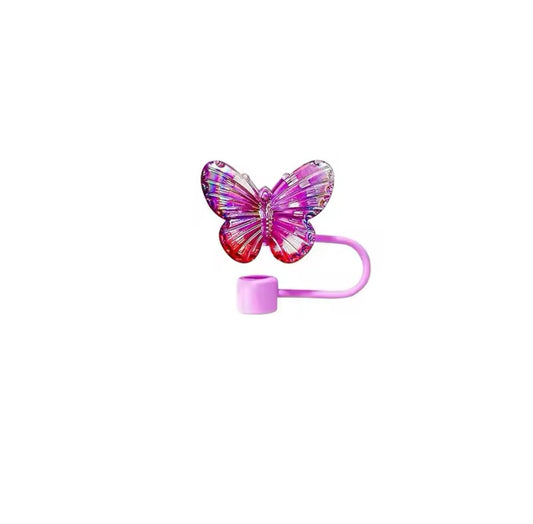 10MM Silicone Butterfly Straw Topper