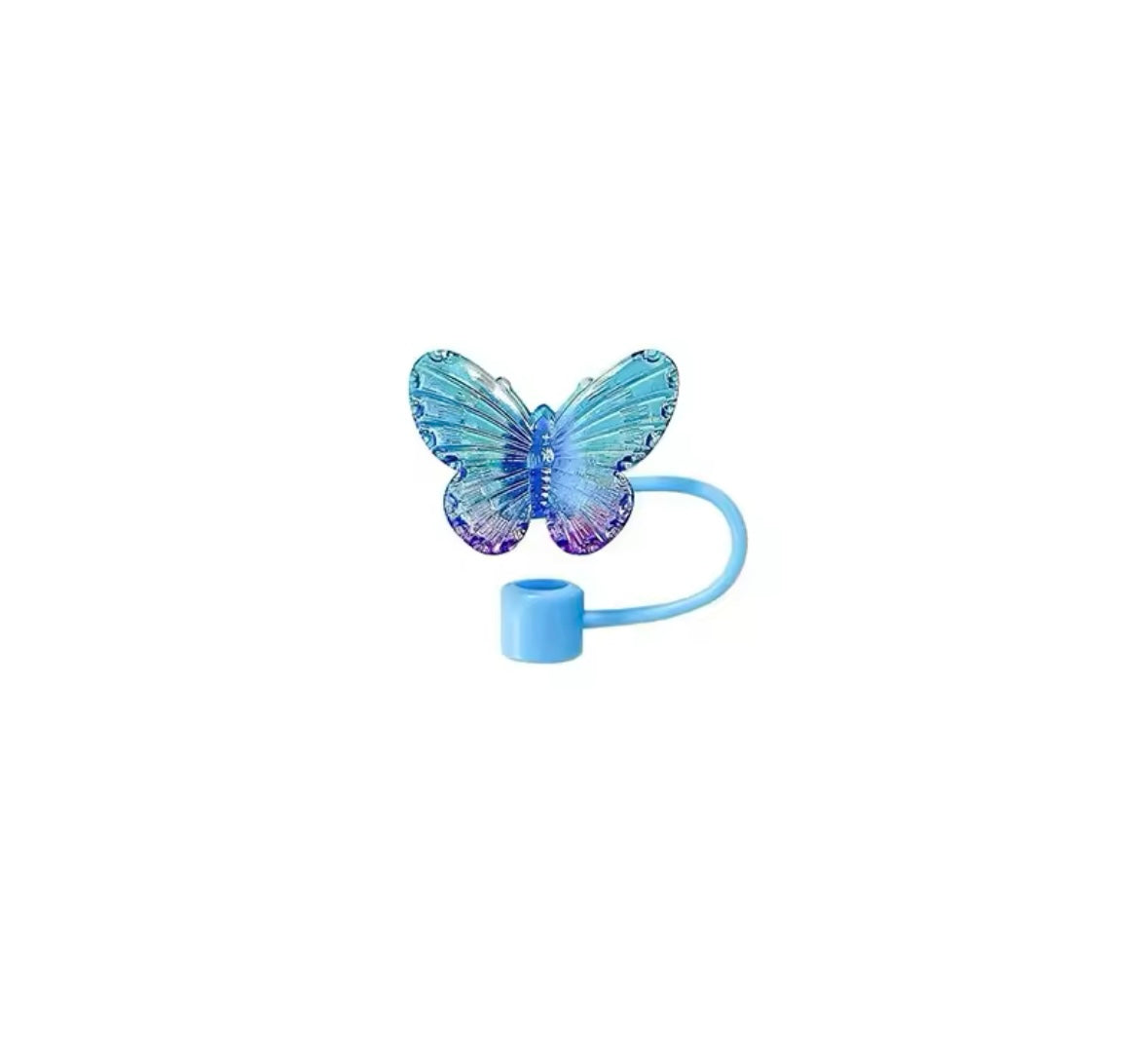 10MM Silicone Butterfly Straw Topper