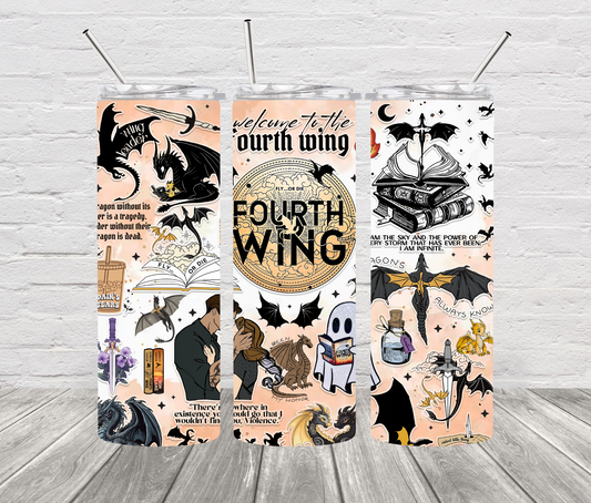 Fourth Wing 20oz stainless steel tumbler