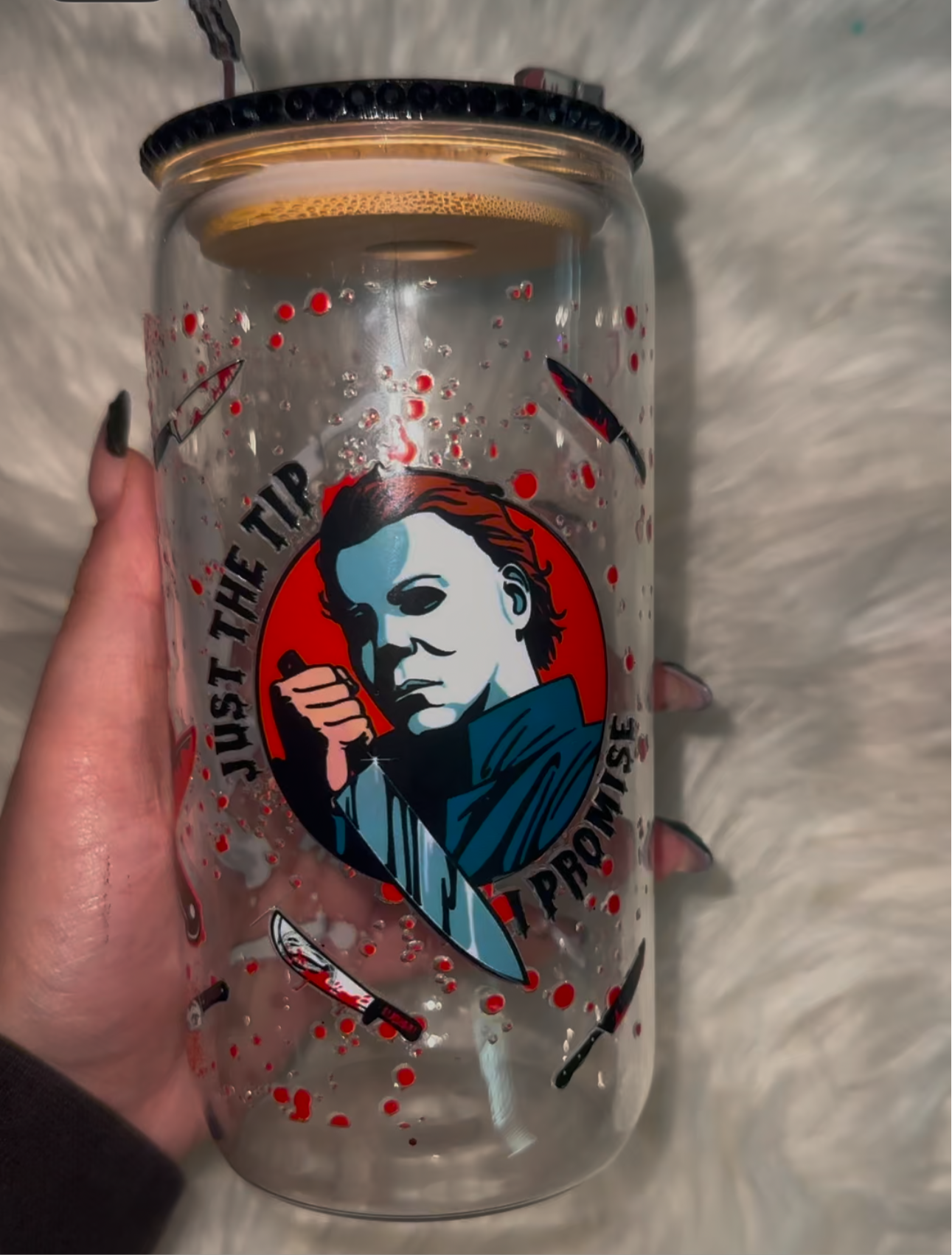 Horror 16oz Glass can