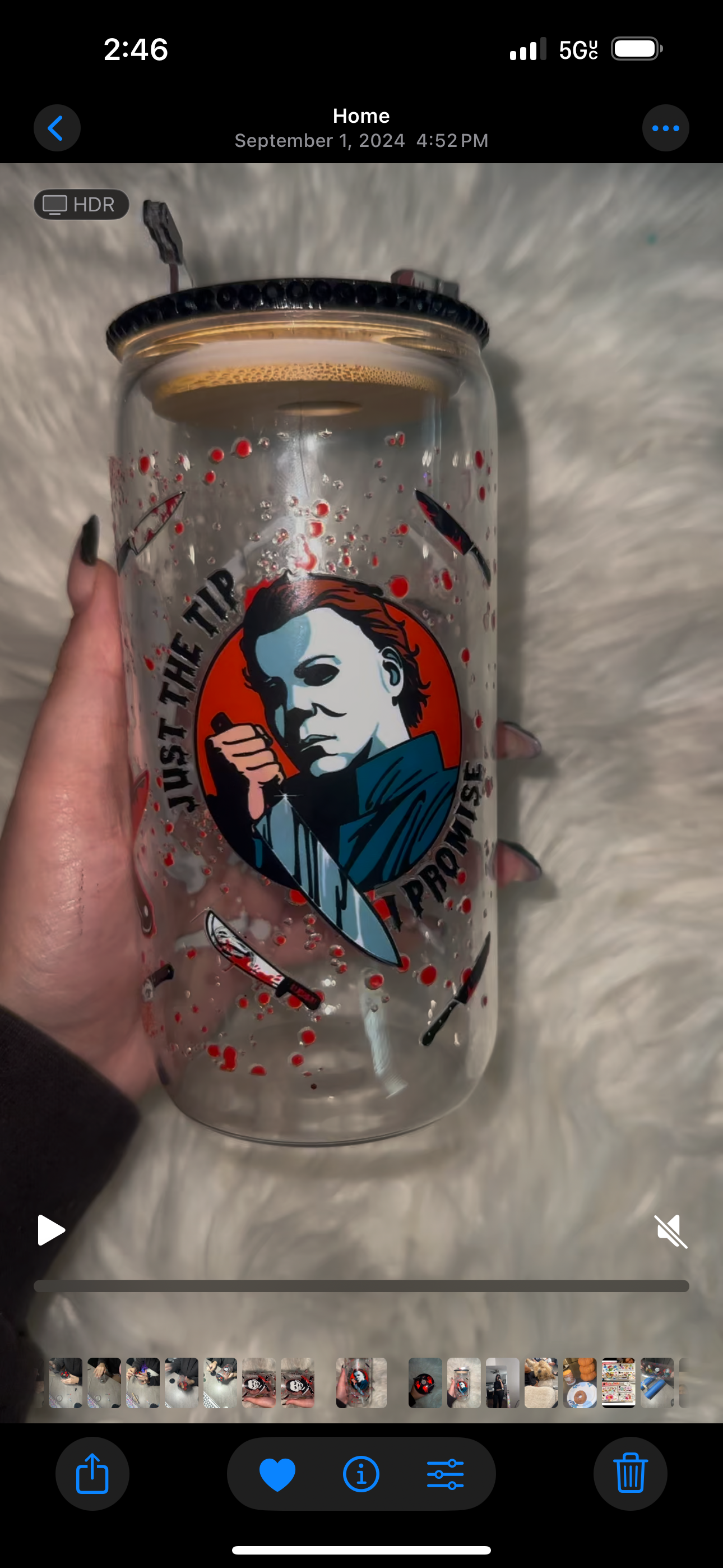 Horror 16oz Glass can