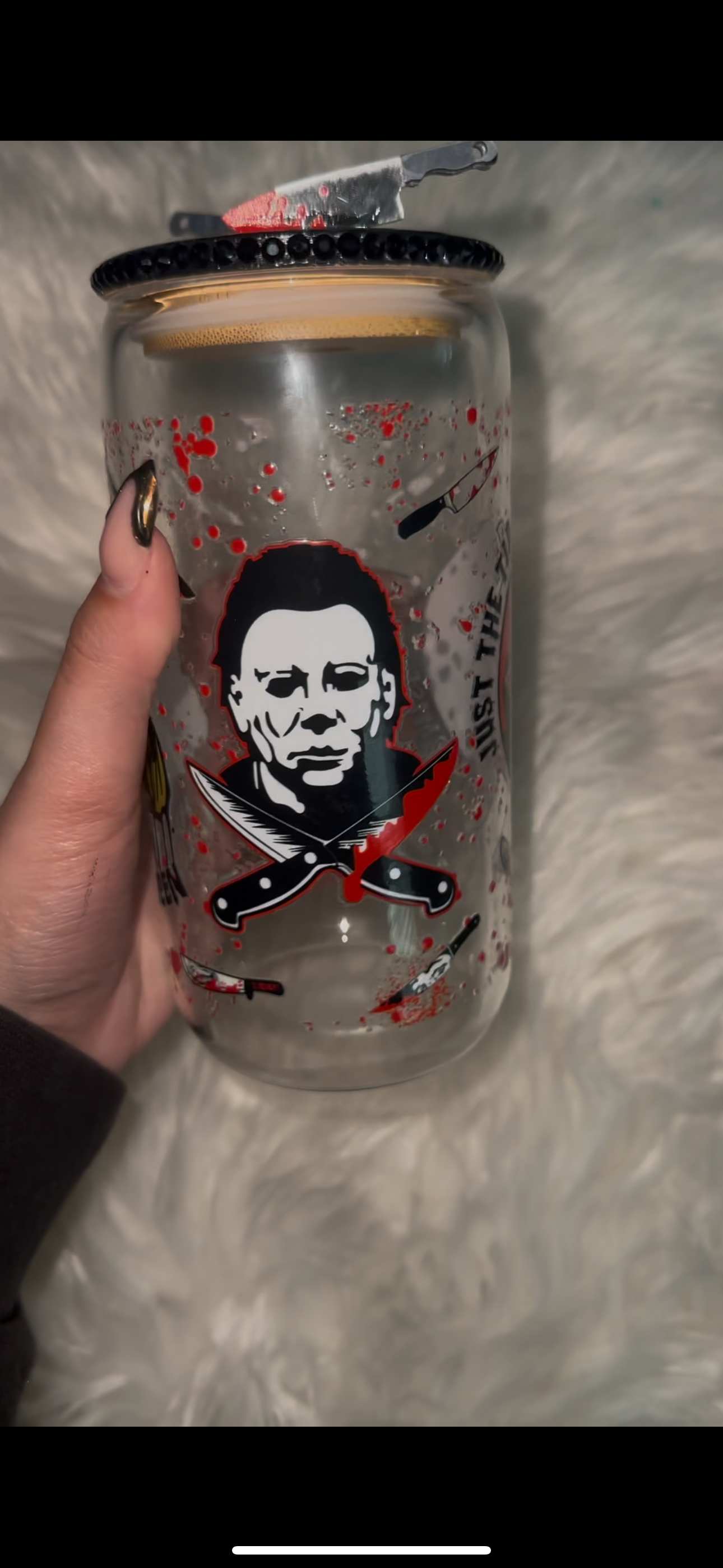 Horror 16oz Glass can