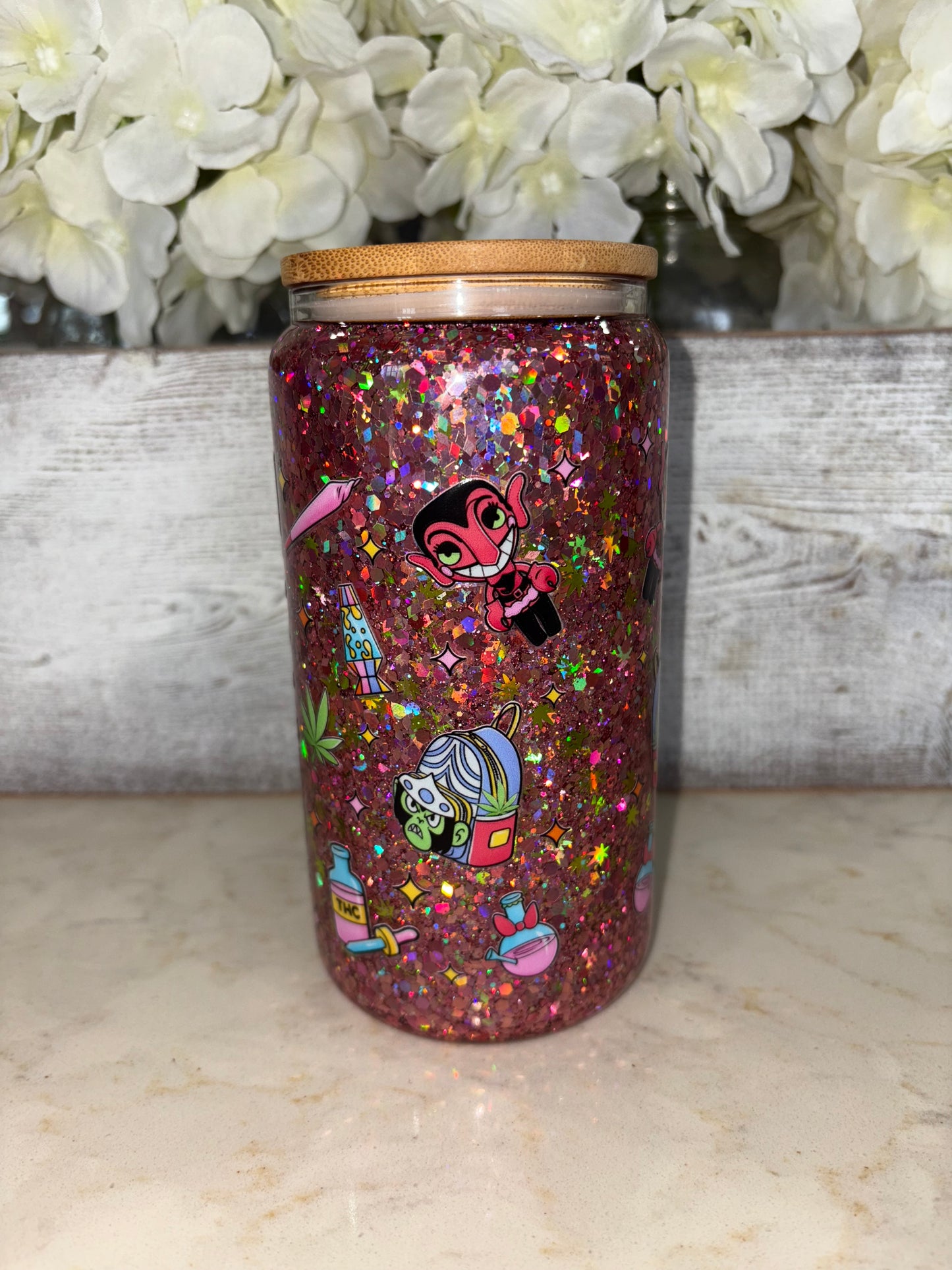 16oz glass snowglobe