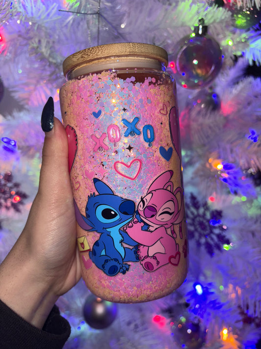 Valentines 16oz Snowglobe tumbler