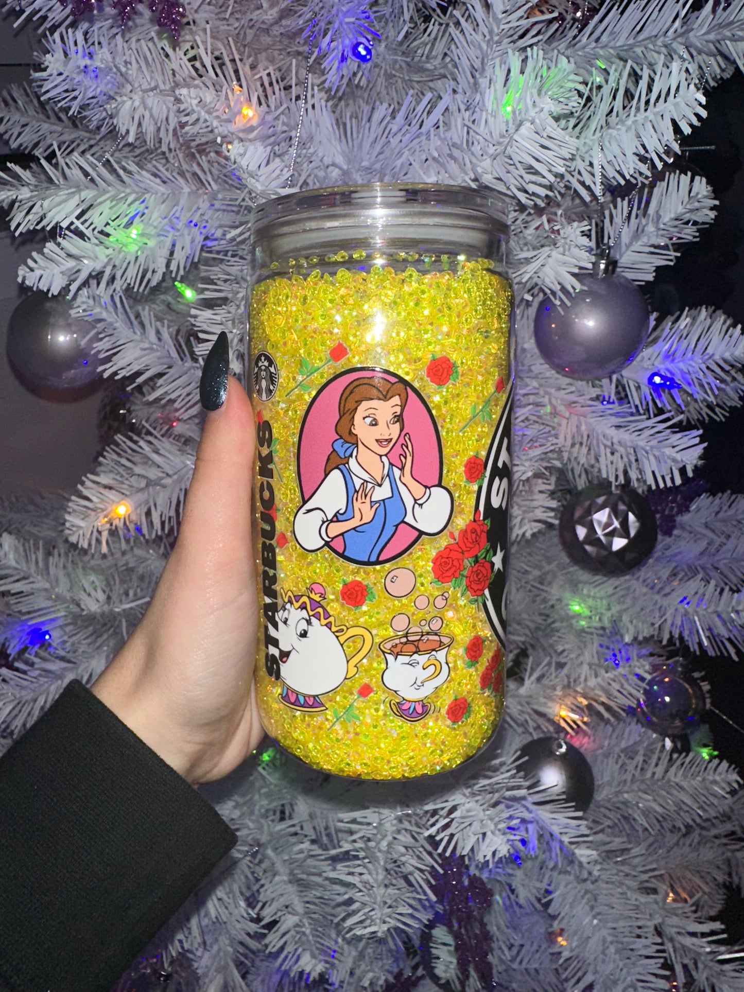 Belle Rhinestone Filled 16oz