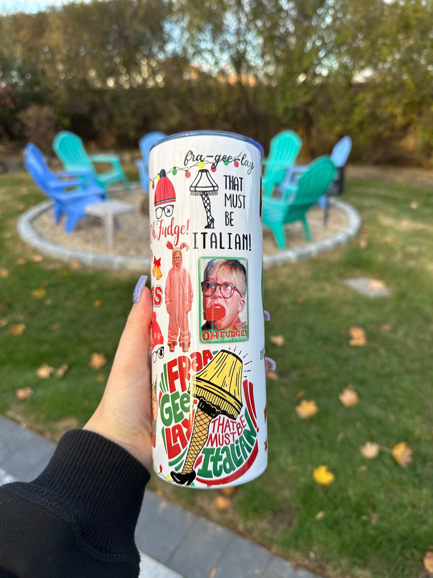 A Christmas tumbler