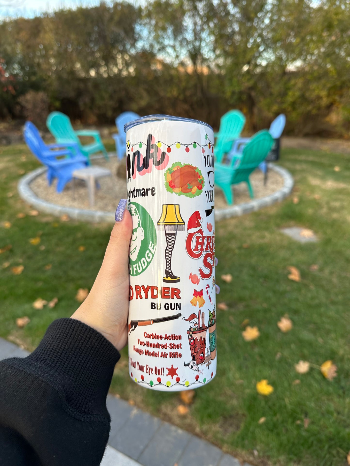A Christmas tumbler