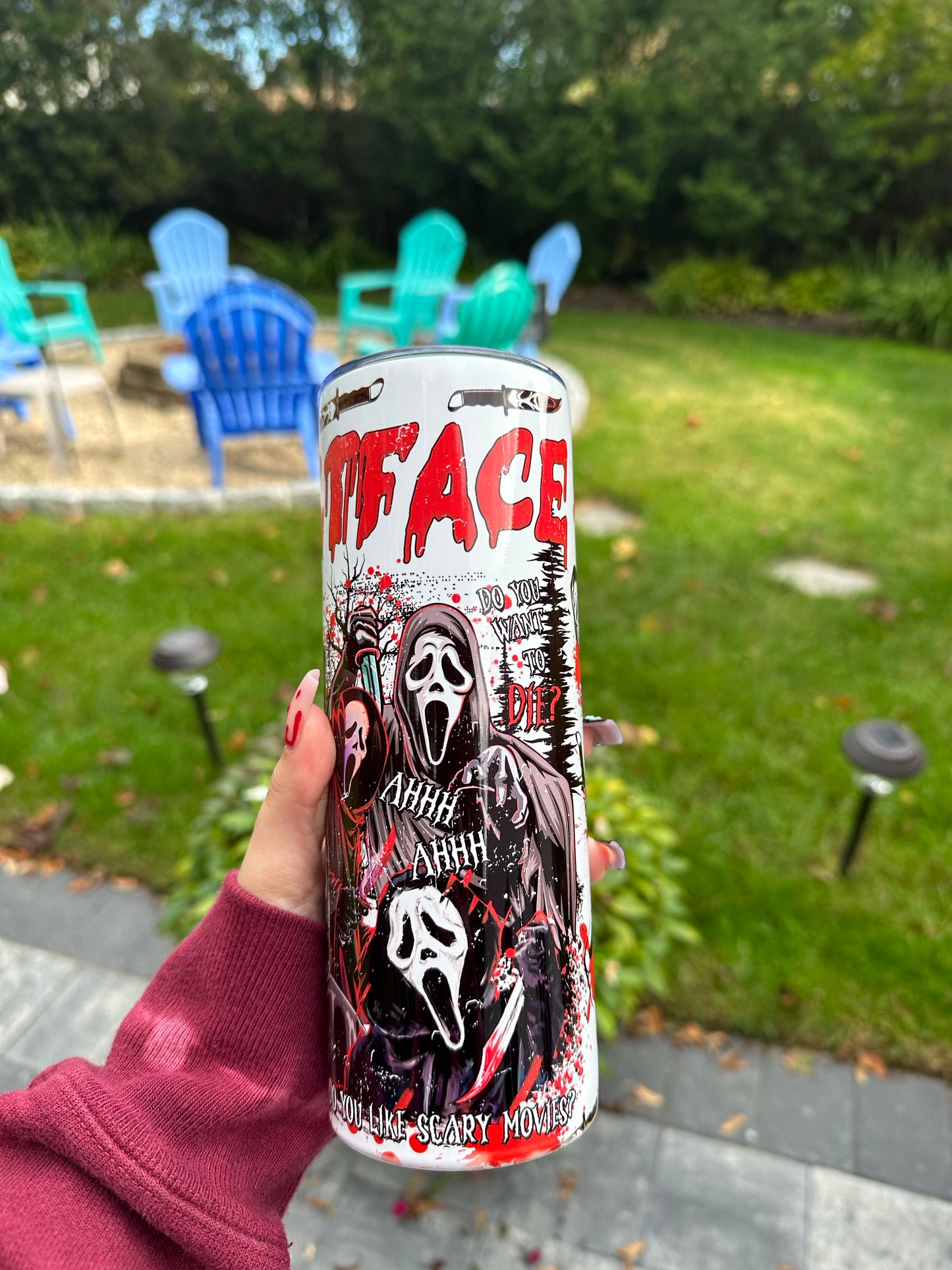 Ghost Face Stainless Steel Tumbler